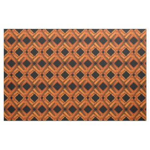 Tissu carreau noir patiné brun
