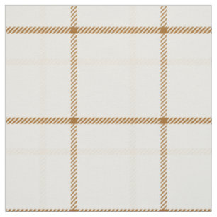 Tissu Carreaux gingham neutre marron ivoire couleur past