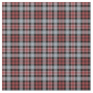 Tissu Carreaux Sportifs Rouge Cramoisi, Noir et Gris