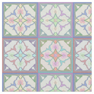 Tissu Carrelage Afghani Motif Pastel Variations 4in. Rec
