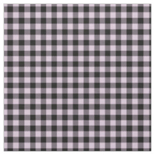 Tissu Carrés de Tartan en En vichy rose noire Motif