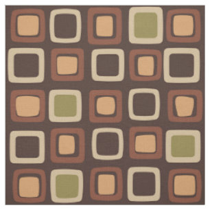 Tissu Carrés modernes du milieu du siècle