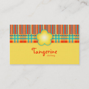 Tissu Carte de visite Plaid Stripes Jaune