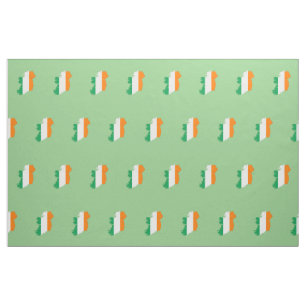 Tissu Carte du drapeau irlandais