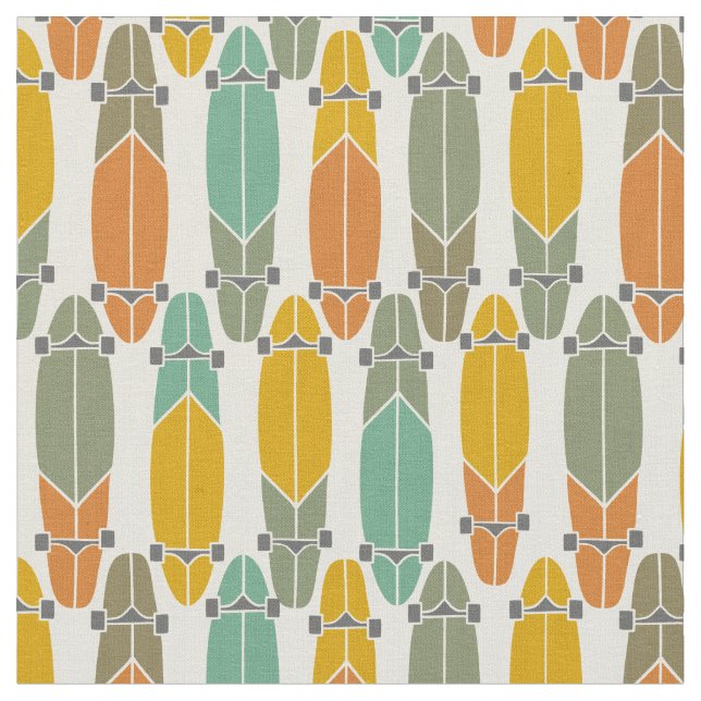 Tissu Cartes longues rétro vintages (Fermer)