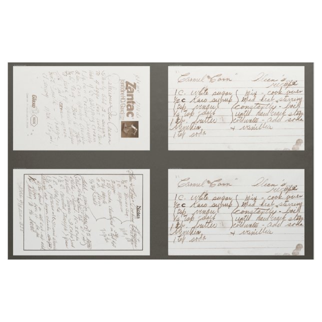 Tissu Cartes vintages de recette (Yard)
