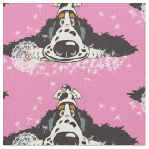 Tissu Cartoon anglais Cocker spaniel Fabric