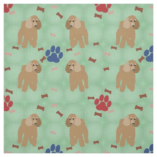 Tissu Cartoon Poodle (Échantillon)