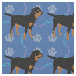 Tissu Cartoon Rottweiler