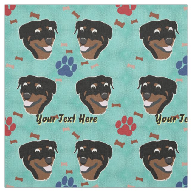 Tissu Cartoon Rottweiler (Échantillon)