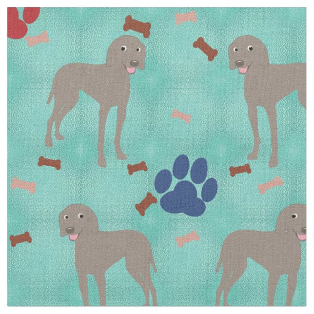 Tissu Cartoon Weimaraner (Fermer)