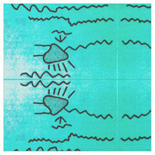 Tissu Cascadia Aqua Pictograph Fabric