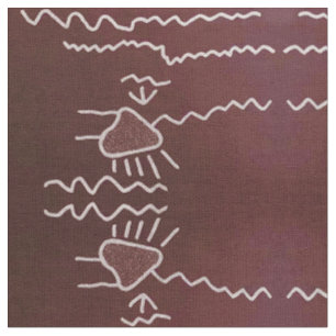Tissu Cascadia Pictographe Marron