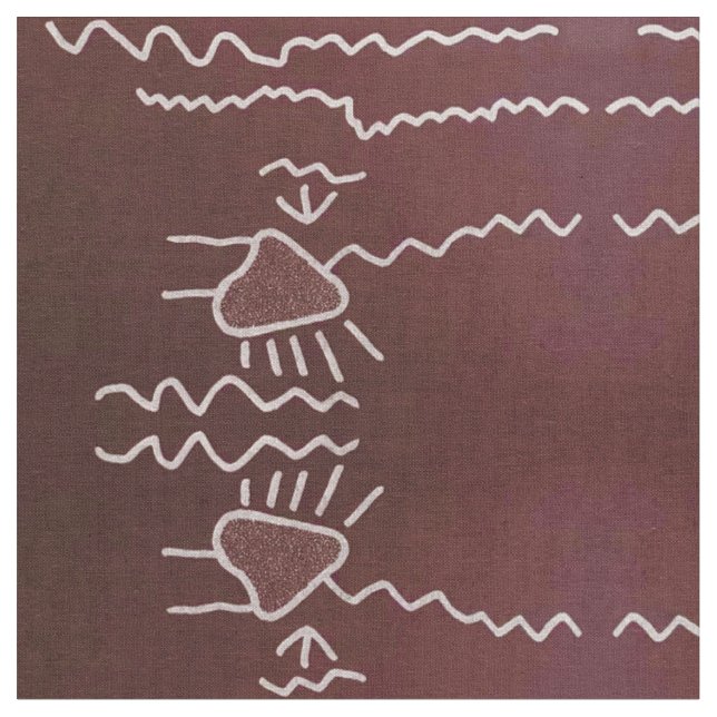 Tissu Cascadia Pictographe Marron (Fermer)