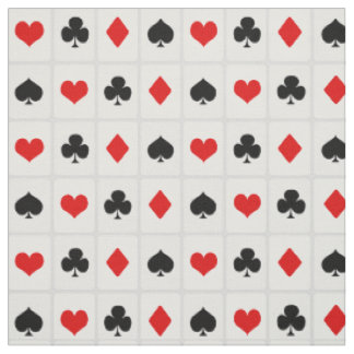 Tissu Casino Poker Jouer des symboles de carte Motif