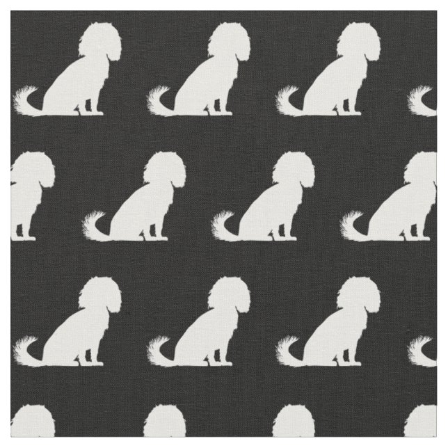 Tissu Cavalier King Charles Chien Silhouette Animal (Fermer)
