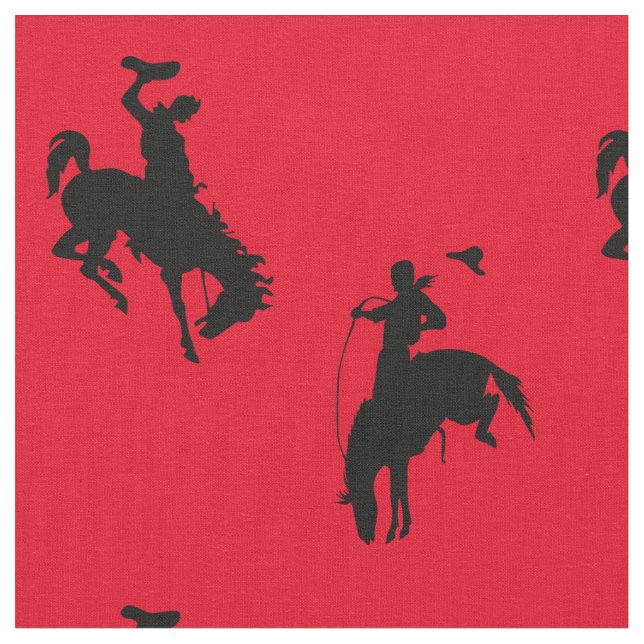 Tissu Cavalier s'opposant de Bronc de cheval de cowboy (Fermer)