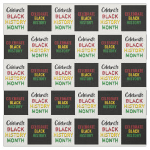 Tissu Célébrer l'HISTOIRE NOIRE Mois Effet Checkerboard