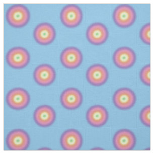 Tissu - Cercles arc-en-ciel sur bleu