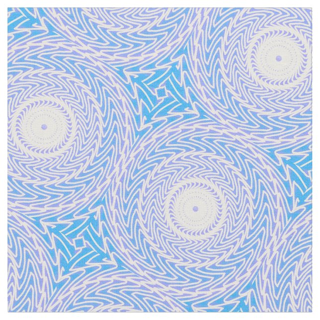 Tissu Cercles bleu ciel motif (Fermer)