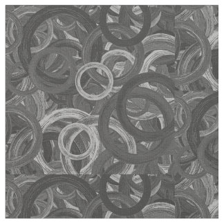 Tissu Cercles motif mélangé gris tons aléatoire motif