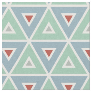 Tissu Cercles nautiques de plage en Rouge, Aqua, Grey