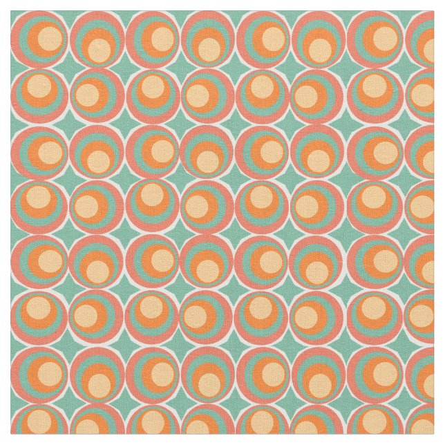Tissu Cercles rétro (Fermer)