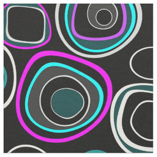 Tissu Cercles vintages sans couture et rétro forme arron