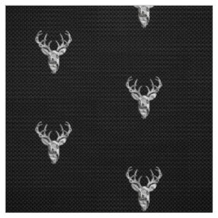 Tissu Cerfs communs argentés de chrome sur la copie de