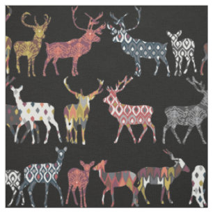 Tissu cerfs communs d'épice de charbon de bois