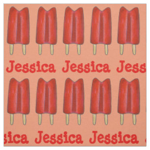 Tissu Cerise Twin Pop Rouge Popsicle Lollies de glace Ét