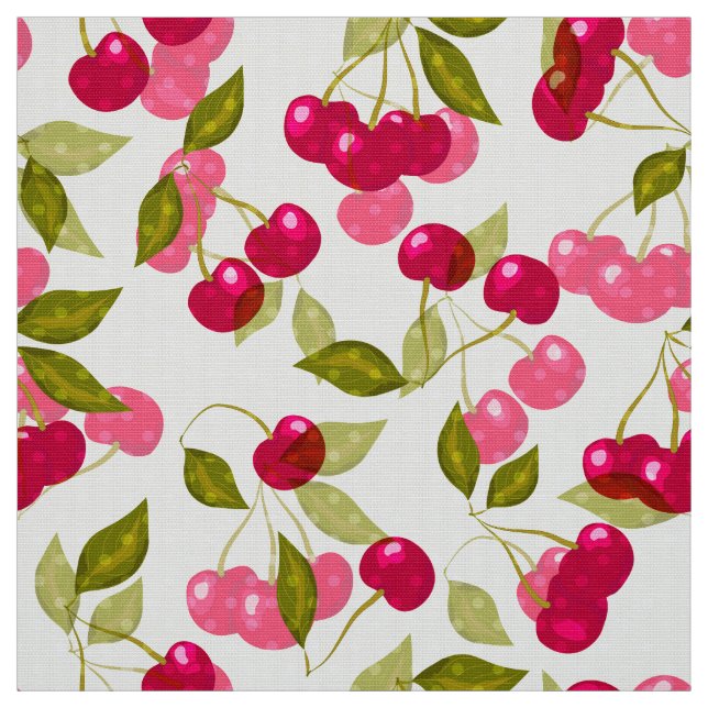 Tissu Cerises rouges (Échantillon)