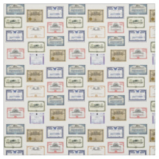 Tissu - certificats du marché de Wall Street