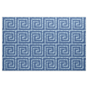 Tissu Chambre de plage bleu-foncé principale grecque de