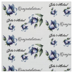 Tissu Charming élégant Fleurs Bell Aquarelle