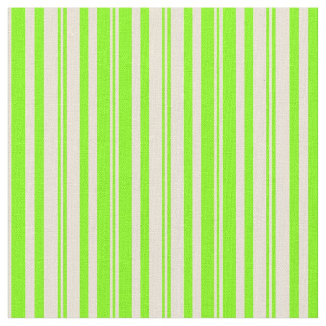 Tissu Chartreuse & Bisque Motif rayé de couleur (Fermer)