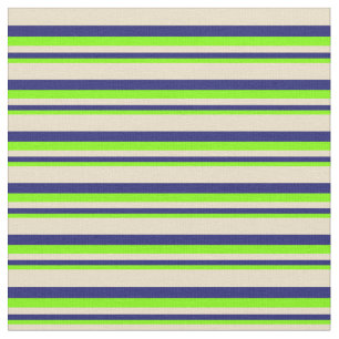 Tissu Chartreuse, Bleu de minuit et Motif Tan