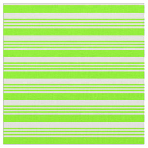 Tissu Chartreuse et White Lines/Stripes Motif