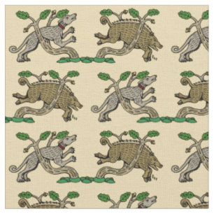 Tissu Chasse aux sangliers médiévaux