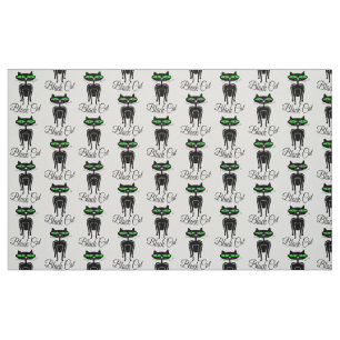 Tissu Chat noir aux yeux verts