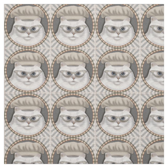 Tissu Chat persan Chef (Échantillon)