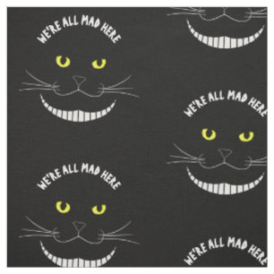 Tissu Chat transparent de sourire de Cheshire avec les