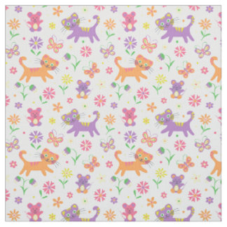 Tissu Chats et copie de souris