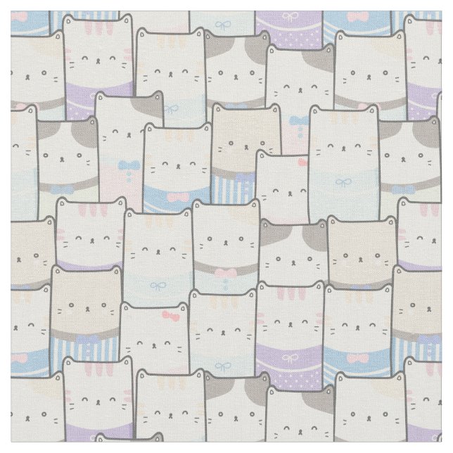 Tissu Chats mignons (Fermer)