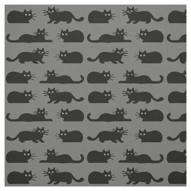Tissu Chats noirs (Échantillon)