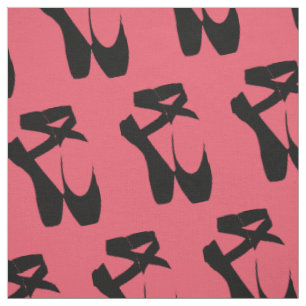 Tissu Chaussure à pointe de ballon noir