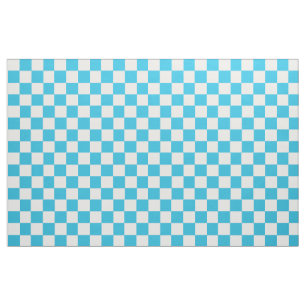 Tissu Checkered bleu et blanc d'Aqua