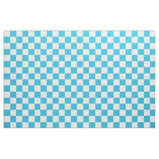 Tissu Checkered bleu et blanc d'Aqua