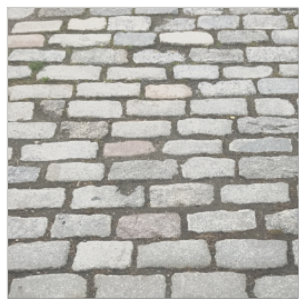 Tissu Chemin de pierre Gris Cobblestone Street Sidewalk