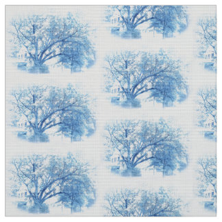 Tissu Chêne bleu du sud Toile